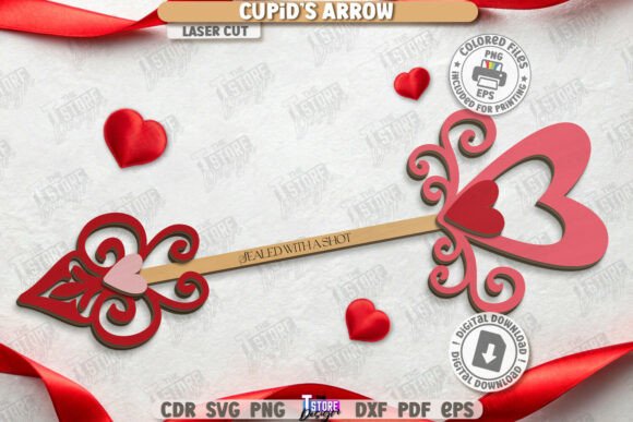 Download Cupid’s Arrow Laser Cut |Valentine’s Day - Premium Bundle