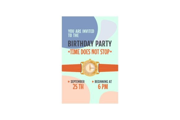 Download Creative Invitation with Watches Vector - Creative Collection