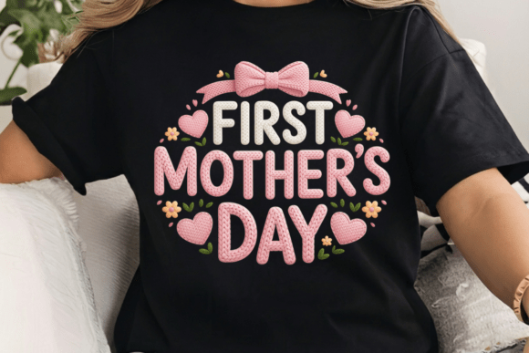 Download First Mother’s Day Crochet Shirt PNG - Crochet shirt Collection