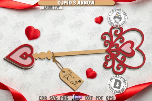 Download Cupid’s Arrow Laser Cut |Valentine’s Day - Premium Bundle