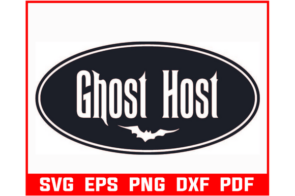 Download Ghost Host Oval Sign- Vinyl Wall Decal - Decal Collection